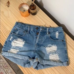 Perfect high waisted denim shorts